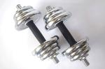 cast iron 10kg -60kg Crossfit Gym Basic Equipment Adjustable Chrome Dumbbell