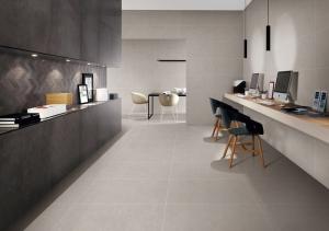 China Light Gray Durable 400x800mm Soft Glazed Ceramic Tiles And Interior Wall Tile For Living Room And Renovation factory