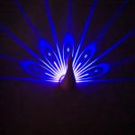 Novelty gifts product Peacock projection lamp, funny kids peacock wall lamp