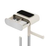 Stylish Disassembled Stainless Steel Toilet Brush And Toilet Paper Holder Set