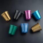 Multi Color 80ml 160ml Custom Stainless Steel Coffee Mugs Small Italian