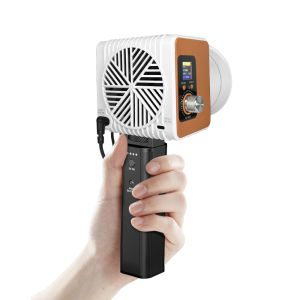 150W orange-shell pocket-sized fill light with adjustable brightness from 2700k