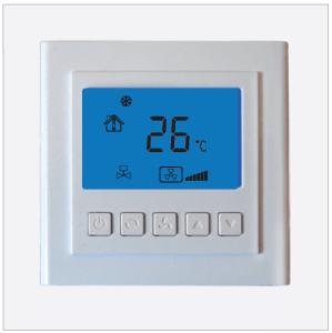 China Electronic Digital Room Thermostat For Air Conditioning System , White Color factory