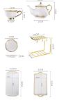 Stylish Luxury Gold Rim Coffee Cup Set Ceramic Tea Cup Coffee Mug And Saucer