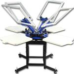 Double Rotary Manual 4 Color 4 Station Slik Screen Printing Press Machine