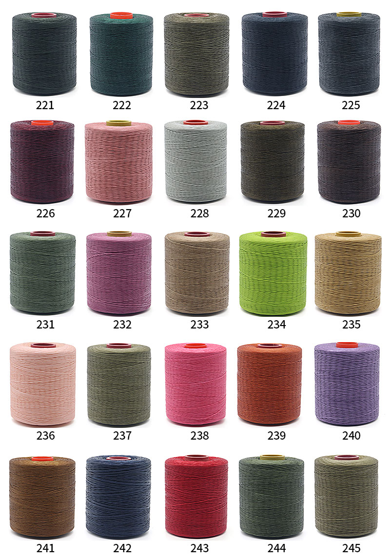 240 Colors 400g Polyester Wax Bonded Braided Thread for Leather Sewing Thread 420D/16