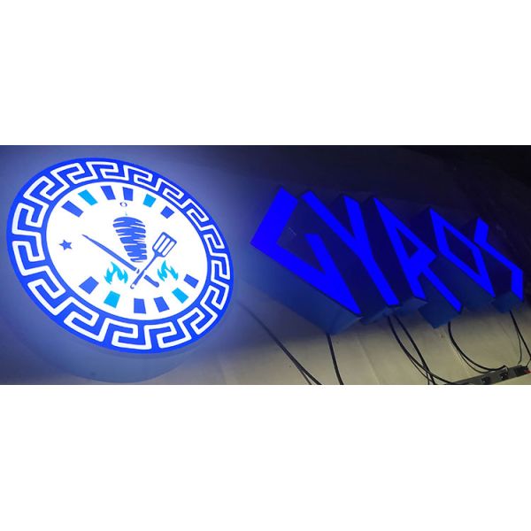 Indoor Logo Printed Illuminated Pizza Restaurant Outdoor Led Light Box Sign Board Led Sign Logo