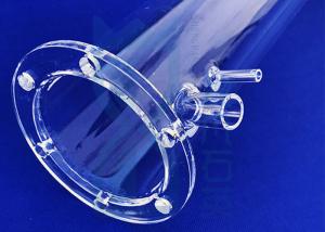China Large Diameter Transparent Quartz Tube Flange For Chemical Pipe factory