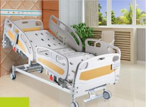 China 750mm Auto Contour ISO9001 ICU 5 Function Hospital Bed Hospital Electric ICU Bed factory
