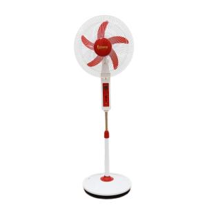 China 12V DC Solar Floor Fan Rechargeable 16 Inch Plastic For Home factory