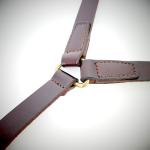 Mens Shirt Elastic Strap Clip Denim Pants 1.7cm Leather Casual Suspenders