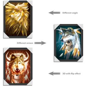 China UV Printing 3D Lenticular Picture Frame For Home Decoration factory