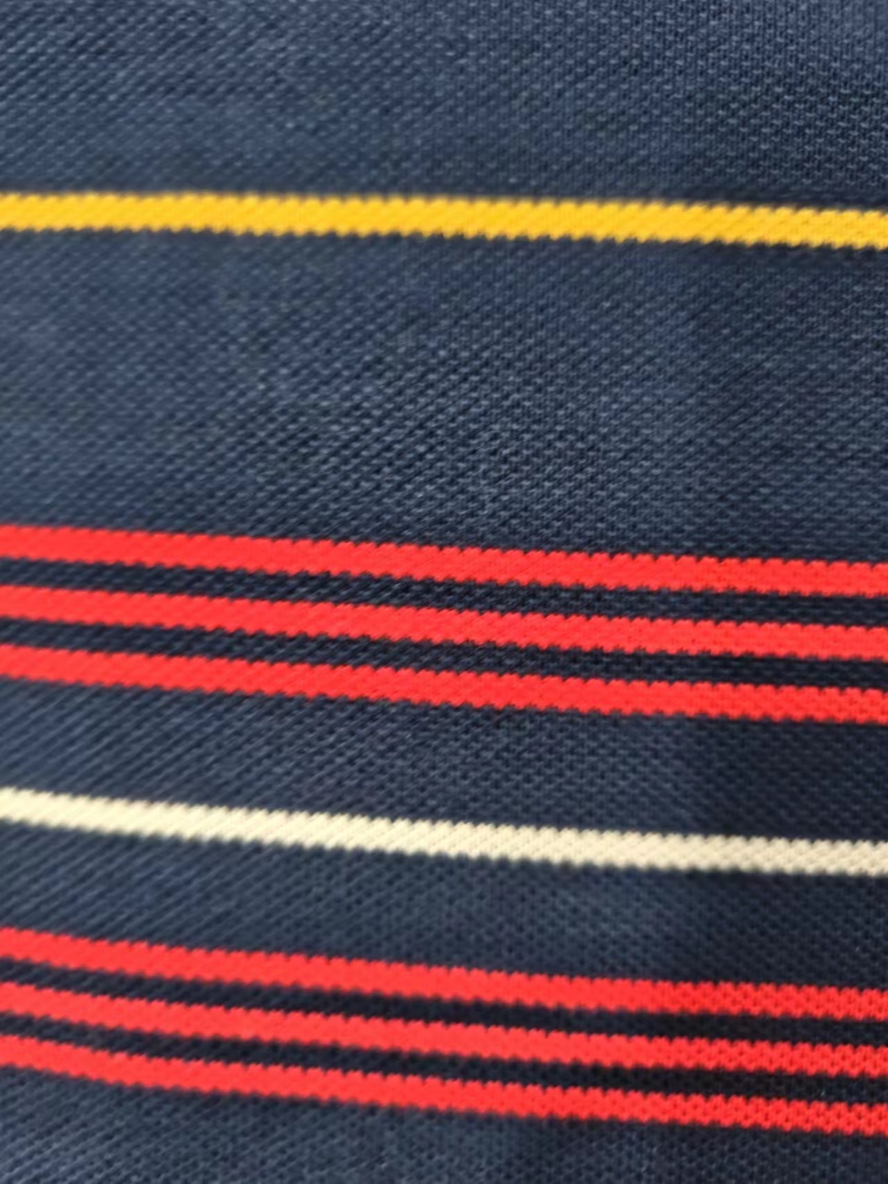 Breathable And Durble Sweat-Absorbent Striped Knit Fabric For Polo Shirt