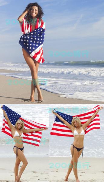 70*140cm(27''*55'')Cotton Canadian flag American flag British flag Summer Beach