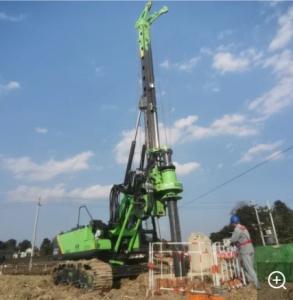 China Horizontal Hydraulic Piling Rig Low Headroom Drilling KR300ES 320kN.M Height 11087 factory