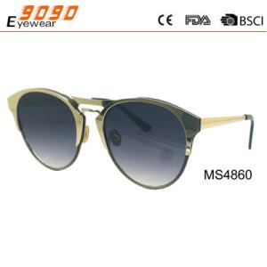 China New arrival and hot sale of metal sunglasses, UV 400 Protection Lens, factory