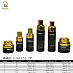 50g 100g 30ml 50ml 100ml 120ml Refillable Lotion Serum Container Gold-plated