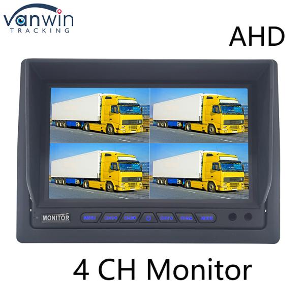 AHD Monitor 4 Channel 7 Inch Full HD1080P MDVR Split Display Car Monitor For