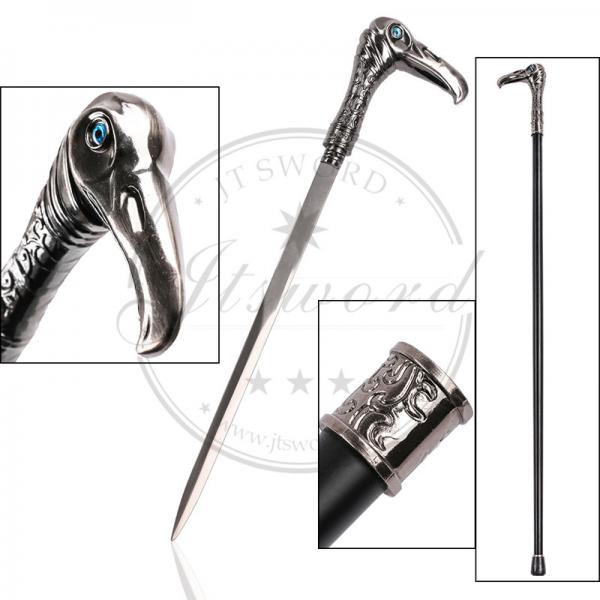 China Vulture Head Custom Made Walking Canes With 440 Stainless Steel Blade factory