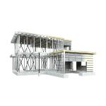 Prefab Steel Buildings Light Steel Structure Door Frame with Welded Design