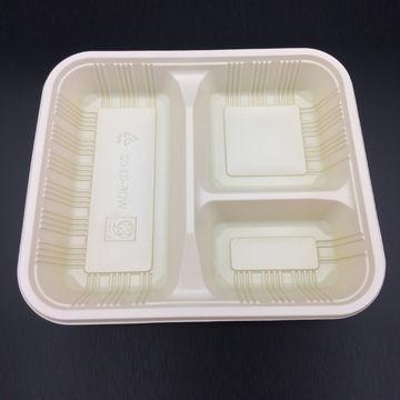 3 Compartment Plastic Packaging Box Food Tray Take Away Salad Food Container