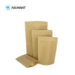Heat Seal Kraft Paper Coffee Bags , Resealable Kraft Paper Bags Zipper Top