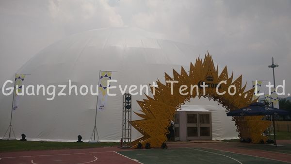 35m hot galvanized steel frame PVC roof large dome tent for event party 1000 people capacity