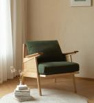 Home Furniture General Nordic Lounge Wood Sofa Chair with Down Feather Cushion