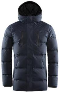 China Custom Heavy Down Jacket Men's , YKK Zipper Navy Down Parka Wind Resistant factory