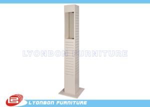 China Customized MDF Slatwall Display Stands with acrylic door / pained finished factory