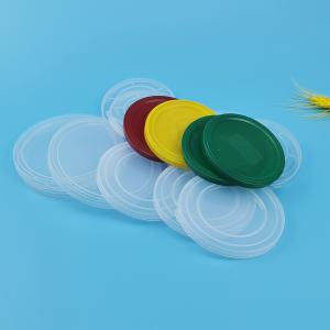 China Clear No Toxic 83mm Embossing PE Plastic Lids factory