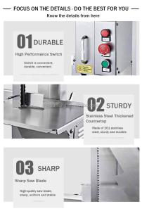 China Heavy Duty Electric Bone Saw Machine Commercial Stainless Steel factory