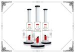 14'' Straight Glass Bongs America Red Extinguisher / Birdcage Percolator