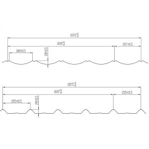 Double Layered Tile Roof Roll Forming Machine Metal Tile Making Machine 380volt