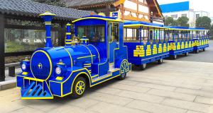 China 62 Seats Electric Trackless Train Trackless / Outdoor Tourist Train with Lithium Battery factory