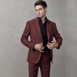 Stylish Pants Suits End Red Men's Suit for Groom's Wedding Dress and Business
