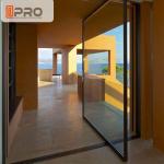 Living Room Bedroom Large Aluminum Pivot Doors Anti - Burglar Sound Insulation