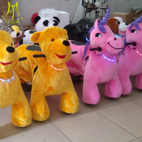 Hansel cheap ride on furry animal go karts for amusement park kids battery