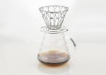 High Borosilicate Coffee Pot With Stasinless Steel Collapsible Shelves