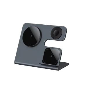 China Mobile Phone Magnetic Wireless Charger Blue gray/Silver gray 5W/7.5W/10W/15W Output Foldable Design factory