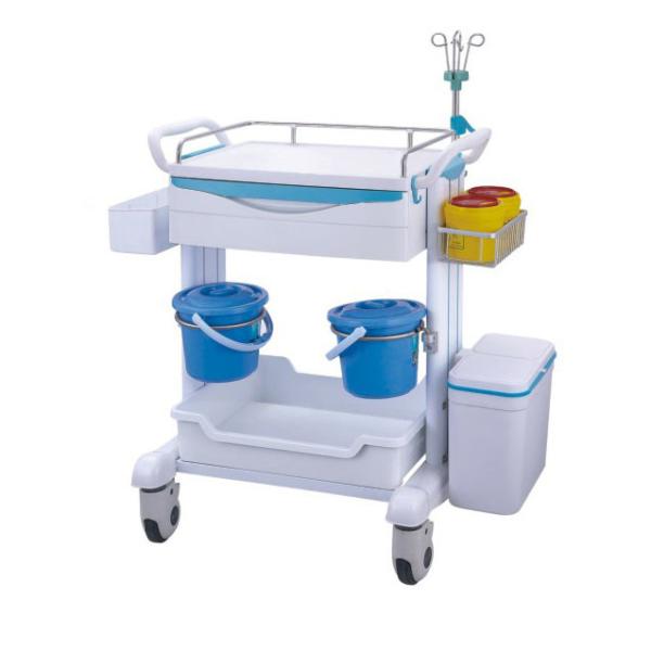 Sickroom Nursery Medical Instrument Trolley 1100*640*1000mm With Trash Medicine