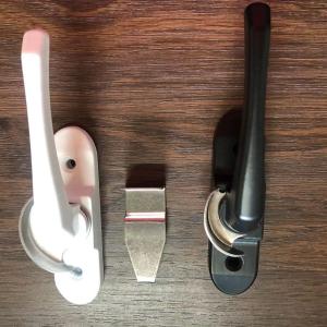 China 43g UPVC Crescent Moon Lock Aluminum Alloy Window Lock with Stainless Steel Hook factory