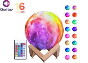 China 16 Colors 3D Print Star Moon Lamp Light Colorful Change Touch Home Decor on sale