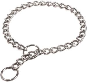 China Snake Choke Chain For Dogs Nickel Plated Chrome Plated Dog Training Choke Collar factory