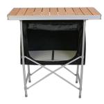Lightweight Bamboo Tabletop Picnic Storage Cabinet for Outdoor Garden Patio