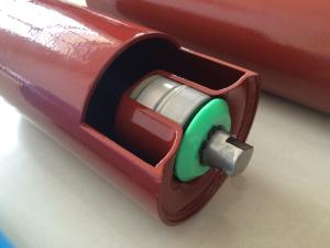 China 76mm Belt Conveyor Steel Roller For Quarrying DTII JIS Standard factory