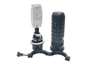 China 24 Cores Mini FTTH Dome Fiber Optic Splice Closure 1 Oval 3 Round Ports Heatshrink Seal factory