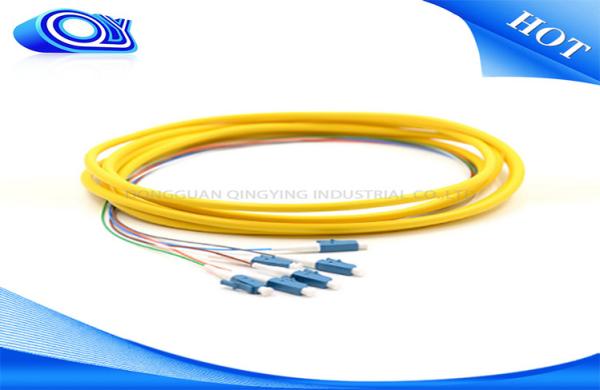LC Jacket UPC APC Single Mode Fiber Pigtails , 50 / 125um Multimode Fiber
