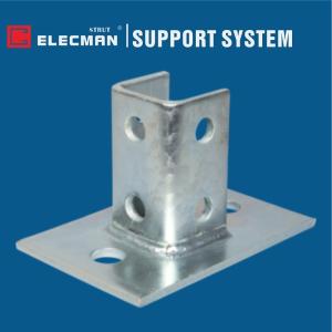 China Single Colum Double Strut Post Base Galvanized Steel For Strut Channel factory