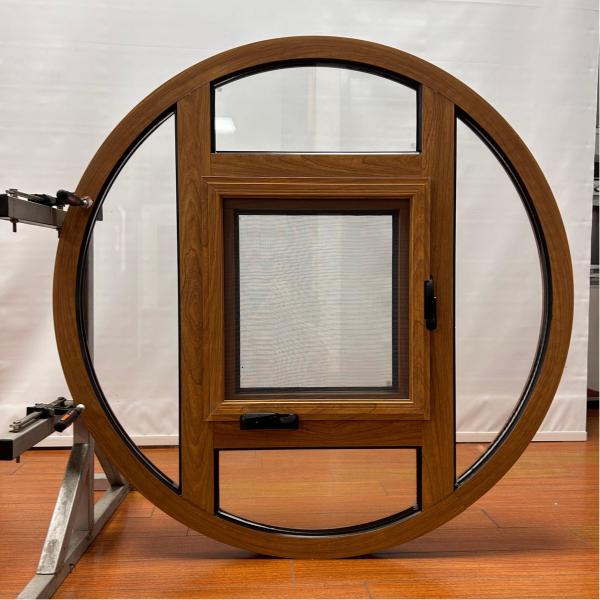 Thermal Break Aluminum Circle Casement Windows Customized Product Double